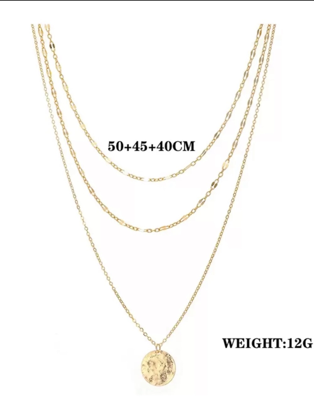 Gold layered necklace - Picture 2 of 3